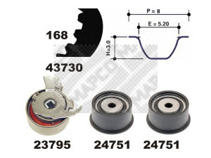 MAPCO 23730 paskirstymo diržo komplektas 
 Techninės priežiūros dalys -> Papildomas remontas
16 06 194, 93174263, 1606194, 93174263