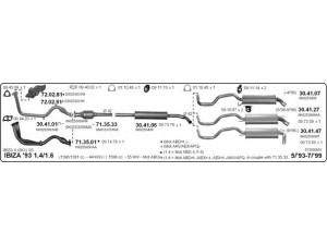 IMASAF 573000051 išmetimo sistema 
 Išmetimo sistema -> Išmetimo sistema, visa