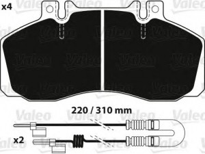VALEO 882239 stabdžių trinkelių rinkinys, diskinis stabdys 
 Techninės priežiūros dalys -> Papildomas remontas
0014201520, 0024205720, 0034201520
