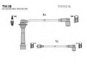 TESLA T963B uždegimo laido komplektas 
 Kibirkšties / kaitinamasis uždegimas -> Uždegimo laidai/jungtys
8BBB18140, B18124060, ZE1118140