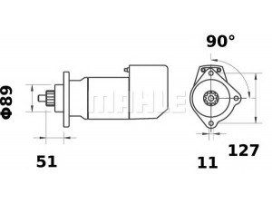MAHLE ORIGINAL MS 549 starteris