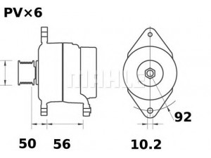 MAHLE ORIGINAL MG 495 kintamosios srovės generatorius 
 Elektros įranga -> Kint. sr. generatorius/dalys -> Kintamosios srovės generatorius
10 480 409, 12 04 145, 12 04 146