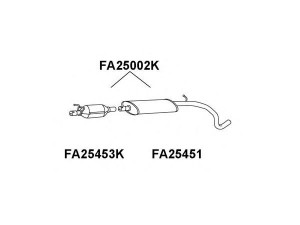 VENEPORTE FA25002K katalizatoriaus keitiklis
46807286, 55180218