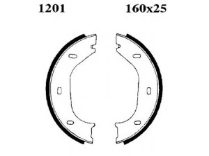 BSF 01201 stabdžių trinkelių komplektas, stovėjimo stabdis 
 Stabdžių sistema -> Rankinis stabdys
0060516551, 0060516944, 0060520463