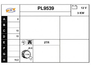 SNRA PL9539 starteris