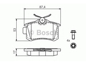 BOSCH 0 986 494 515 stabdžių trinkelių rinkinys, diskinis stabdys 
 Techninės priežiūros dalys -> Papildomas remontas
4251 08, 4251 08