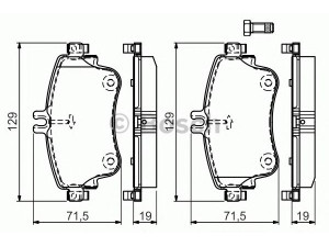 BOSCH 0 986 494 663 stabdžių trinkelių rinkinys, diskinis stabdys 
 Techninės priežiūros dalys -> Papildomas remontas
006 420 48 20, A 006 420 48 20