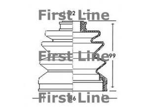 FIRST LINE FCB2062 gofruotoji membrana, kardaninis velenas 
 Ratų pavara -> Gofruotoji membrana
3924101E00