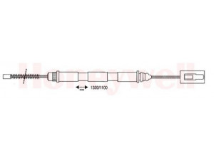 BENDIX 431089B trosas, stovėjimo stabdys 
 Stabdžių sistema -> Valdymo svirtys/trosai
483469