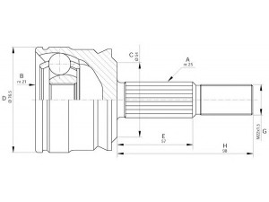 OPEN PARTS CVJ5642.10 jungčių komplektas, kardaninis velenas 
 Ratų pavara -> Sujungimai/komplektas
3815A201, MR582021, MR582022, MR980747