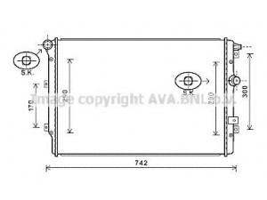 AVA QUALITY COOLING VW2324 radiatorius, variklio aušinimas 
 Aušinimo sistema -> Radiatorius/alyvos aušintuvas -> Radiatorius/dalys
5N0121253L, 5N0121253F, 5N0121253L