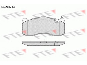 FTE BL2087A2 stabdžių trinkelių rinkinys, diskinis stabdys 
 Techninės priežiūros dalys -> Papildomas remontas
34 10 6 860 642, 34 11 6 786 044