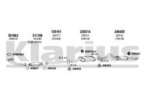 KLARIUS 750104E išmetimo sistema 
 Išmetimo sistema -> Išmetimo sistema, visa