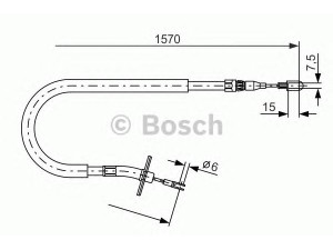 BOSCH 1 987 477 860 trosas, stovėjimo stabdys 
 Stabdžių sistema -> Valdymo svirtys/trosai
904 420 05 85, A 904 420 05 85