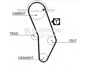 FLENNOR 4905 paskirstymo diržas 
 Techninės priežiūros dalys -> Papildomas remontas
056109119A, 056109119A, 056109119A