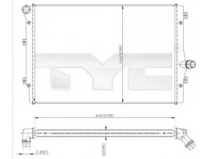 TYC 702-0024 radiatorius, variklio aušinimas 
 Aušinimo sistema -> Radiatorius/alyvos aušintuvas -> Radiatorius/dalys
1K0121251N, 1K0121251N, 1K0121251N