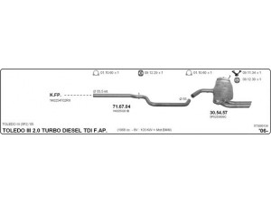 IMASAF 573000134 išmetimo sistema 
 Išmetimo sistema -> Išmetimo sistema, visa