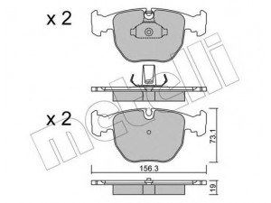METELLI 22-0559-0 stabdžių trinkelių rinkinys, diskinis stabdys 
 Techninės priežiūros dalys -> Papildomas remontas
34 11 1 163 307, 34 11 1 165 227