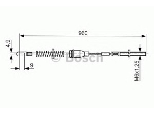 BOSCH 1 987 477 133 trosas, stovėjimo stabdys 
 Stabdžių sistema -> Valdymo svirtys/trosai
5 22 571, 5 22 587, 90345528, 90345528