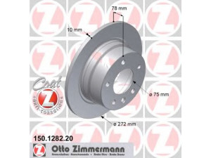 ZIMMERMANN 150.1282.20 stabdžių diskas 
 Stabdžių sistema -> Diskinis stabdys -> Stabdžių diskas
3421 1 160 809, 3421 6 758 552