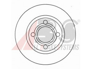 A.B.S. 16202 stabdžių diskas 
 Dviratė transporto priemonės -> Stabdžių sistema -> Stabdžių diskai / priedai
8A0615301A, 8A0615301E, 8A0.615.301A