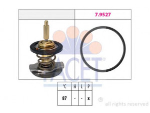 FACET 7.8807 termostatas, aušinimo skystis 
 Aušinimo sistema -> Termostatas/tarpiklis -> Thermostat
A 111 200 04 15, A 111 200 09 15