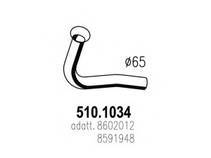 ASSO 510.1034 išleidimo kolektorius
8591948, 8602012
