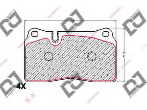 DJ PARTS BP1913 stabdžių trinkelių rinkinys, diskinis stabdys 
 Techninės priežiūros dalys -> Papildomas remontas
7L6698151E