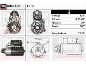 DELCO REMY DRS3196 starteris 
 Elektros įranga -> Starterio sistema -> Starteris
5023738, 6203384, 71YB11000AA, 85AB11000BA