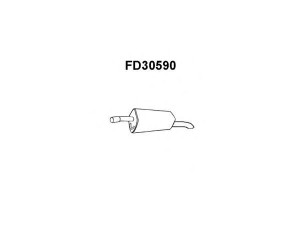 VENEPORTE FD30590 galinis duslintuvas 
 Išmetimo sistema -> Duslintuvas
1207460, 1230564, 1317002, 1557608