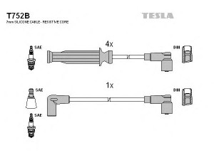 TESLA T752B uždegimo laido komplektas 
 Kibirkšties / kaitinamasis uždegimas -> Uždegimo laidai/jungtys