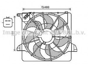 AVA QUALITY COOLING KA7540 ventiliatorius, radiatoriaus 
 Aušinimo sistema -> Oro aušinimas
253802P000