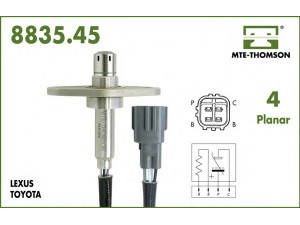 MTE-THOMSON 8835.45.028 lambda jutiklis 
 Išmetimo sistema -> Jutiklis/zondas
89465-09020, 89465-09040, 89465-09110