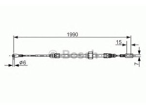 BOSCH 1 987 477 854 trosas, stovėjimo stabdys 
 Stabdžių sistema -> Valdymo svirtys/trosai
901 420 21 85, A 901 420 21 85
