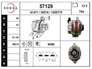 EAI 57129 kintamosios srovės generatorius
A5TA6891, A5TB0891, 3140060G10