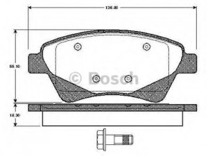 BOSCH 0 986 TB2 852 stabdžių trinkelių rinkinys, diskinis stabdys 
 Techninės priežiūros dalys -> Papildomas remontas
77 01 208 122