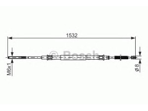 BOSCH 1 987 477 215 trosas, stovėjimo stabdys 
 Stabdžių sistema -> Valdymo svirtys/trosai
6K0 609 721 C, 6K0 609 721 C