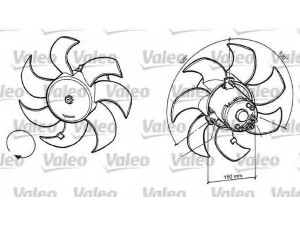 VALEO 696049 ventiliatorius, radiatoriaus 
 Aušinimo sistema -> Oro aušinimas
443959455N, 443959455N