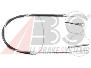 A.B.S. K10256 trosas, stovėjimo stabdys 
 Stabdžių sistema -> Valdymo svirtys/trosai
34 41 1 156 436, 34 41 1 162 005