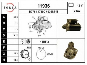 EAI 11936 starteris 
 Elektros įranga -> Starterio sistema -> Starteris