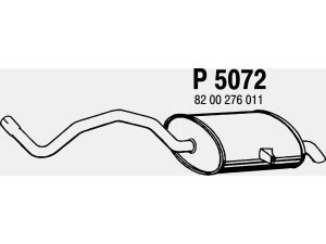 FENNO P5072 galinis duslintuvas 
 Išmetimo sistema -> Duslintuvas
8200276011
