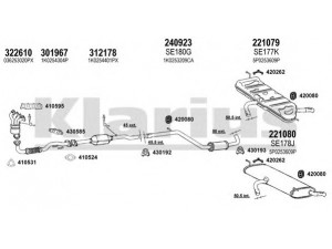 KLARIUS 790484E išmetimo sistema 
 Išmetimo sistema -> Išmetimo sistema, visa