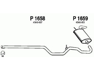 FENNO P1658 išleidimo kolektorius 
 Išmetimo sistema -> Išmetimo vamzdžiai
4546937