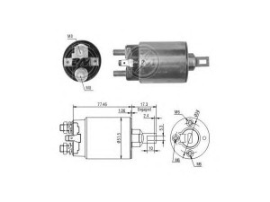 ERA 227095 solenoidinis jungiklis, starteris 
 Elektros įranga -> Starterio sistema -> Solenoidinis jungiklis
M371X01871