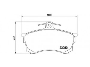 BREMBO P 54 021 stabdžių trinkelių rinkinys, diskinis stabdys 
 Techninės priežiūros dalys -> Papildomas remontas
DBP511116, MR249240, MR290240, MR389519
