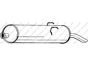 BOSAL 190-801 galinis duslintuvas 
 Išmetimo sistema -> Duslintuvas
1726.22