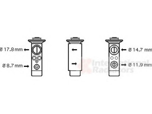 VAN WEZEL 06001360 išsiplėtimo vožtuvas, oro kondicionavimas 
 Oro kondicionavimas -> Vožtuvai
64106906269, 64119178315, 6906269