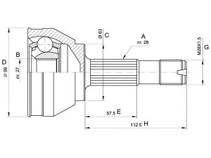 OPEN PARTS CVJ5018.10 jungčių komplektas, kardaninis velenas 
 Ratų pavara -> Sujungimai/komplektas
327360, 327362, 3273C7, 3273N4
