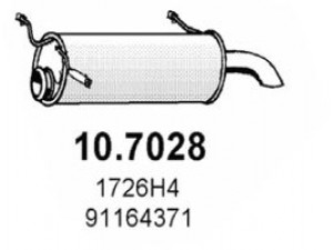 ASSO 10.7028 galinis duslintuvas 
 Išmetimo sistema -> Duslintuvas
1726H4, 1726N4, 96164371