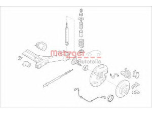 METZGER GOLFHA1 rato pakaba 
 Ašies montavimas/vairavimo mechanizmas/ratai -> Prekių paieška pagal schemą